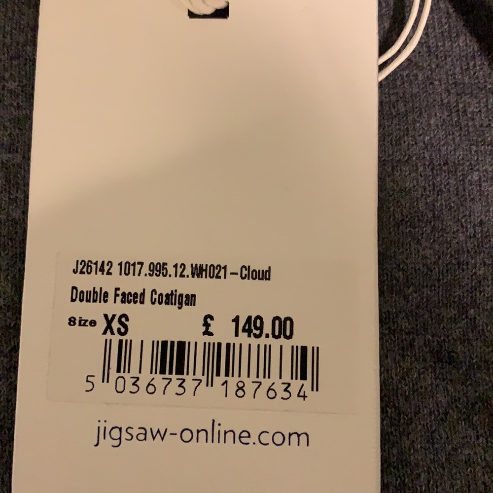 Grey Open Front Sweater - image 7